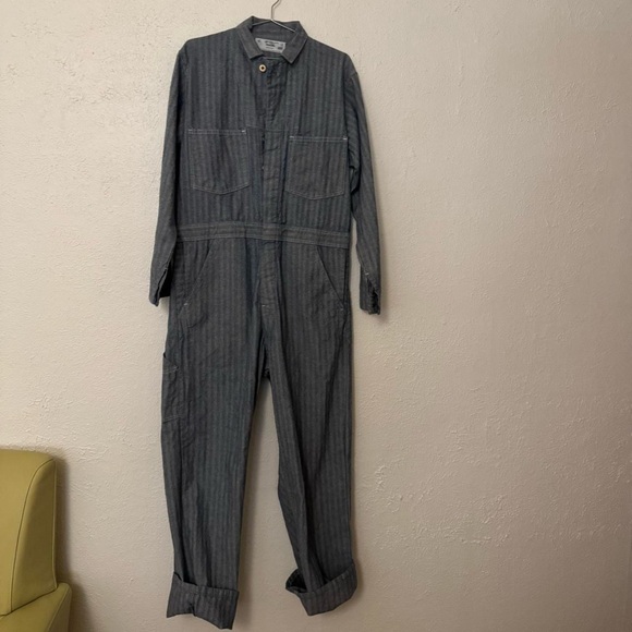 Vintage 40s / 50s Union Made Striped Coveralls - Picture 5 of 8